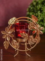 Round T Light Holder With Glass - Wbg1040 Candles