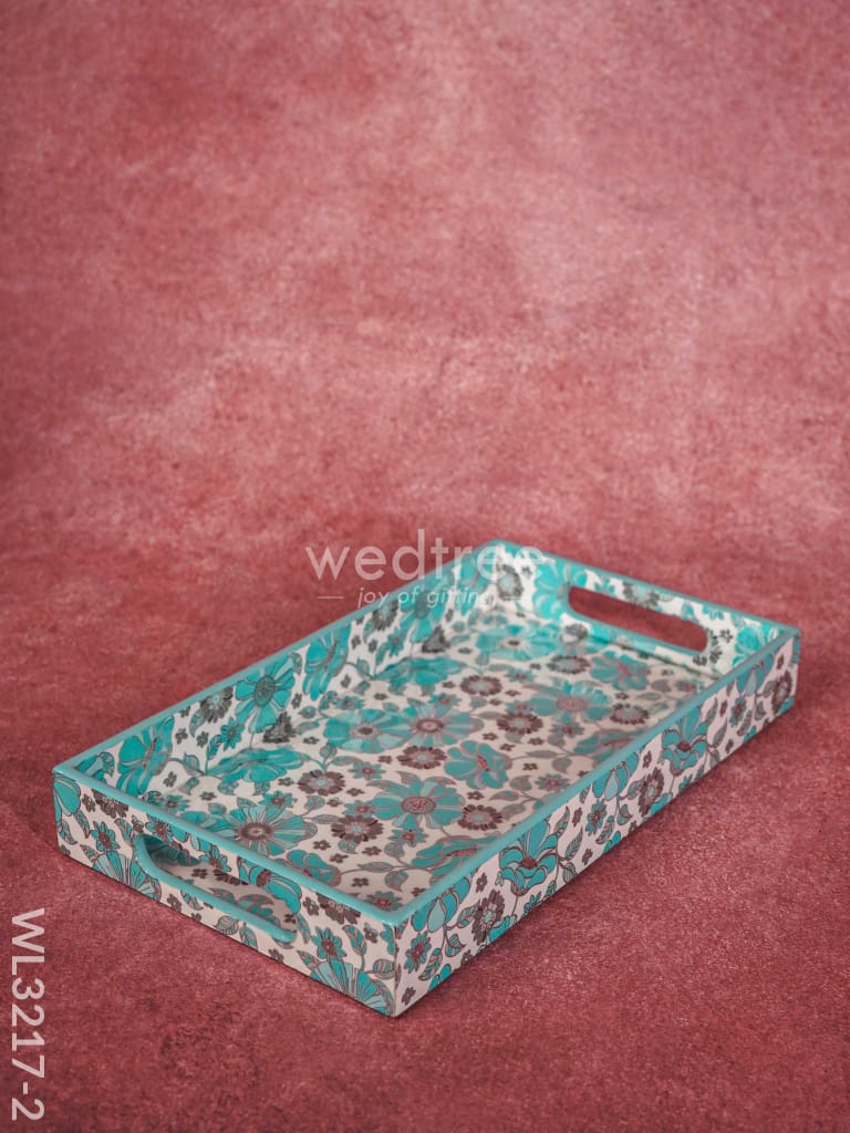 Serving Tray Digitally Printed Floral Desings - Wl3217 Medium Wooden Trays