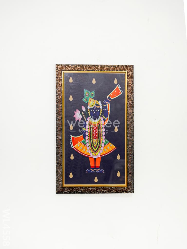 Krishna With Pichwai Cow Frames - 17 X 10 Inch Set Of 2 Wl4558