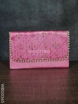 Silky Shimmer Purse With White Pearl Lace - Wbg0365 Clutches & Purses