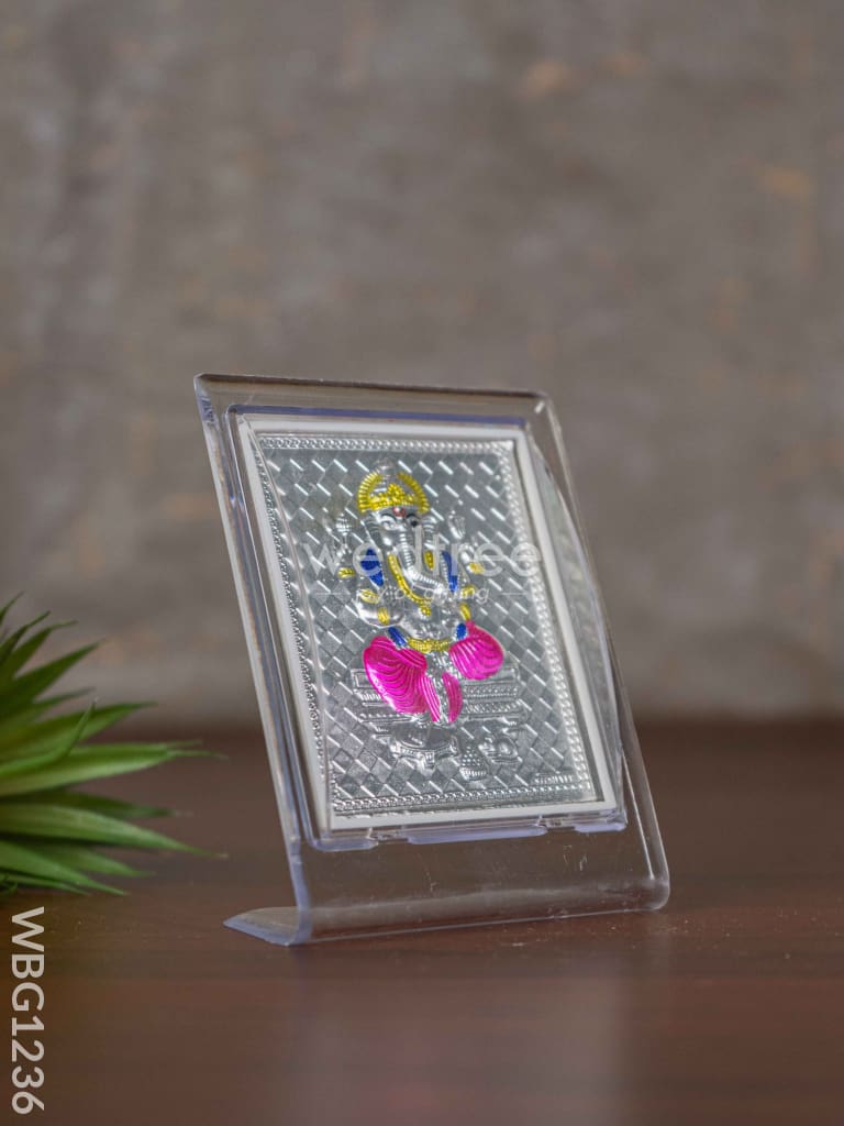 Silver Ganesha Photoframe With Stand - Wl3499 German Photo Frame