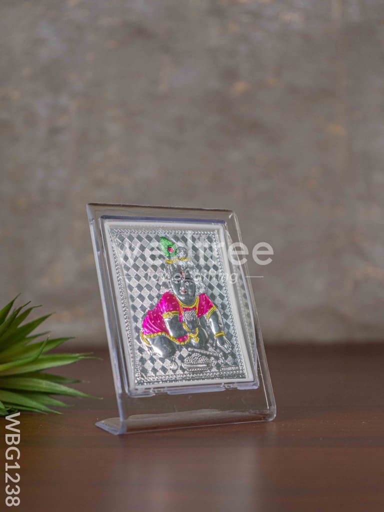 Silver Laddu Gopal Photoframe With Stand - Wl3501 German Photo Frame