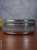 Oxidised Poori Box - Wl3269 Meenakari Containers