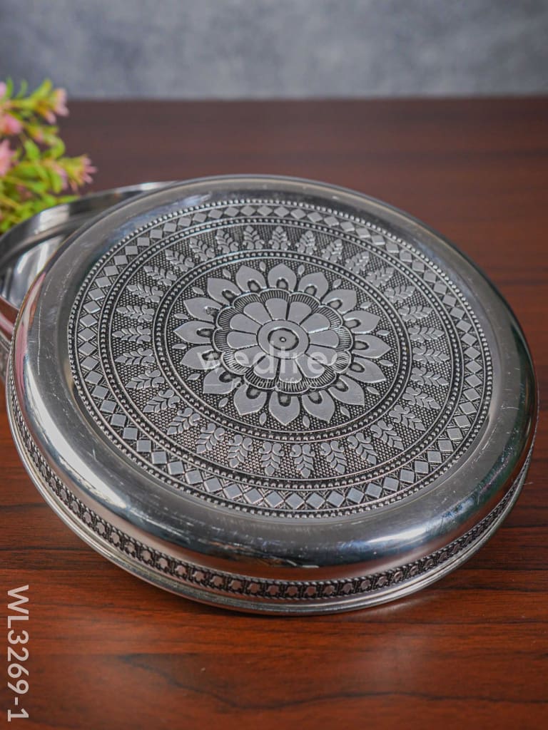 Oxidised Poori Box - Wl3269 Meenakari Containers