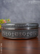 Oxidised Poori Box - Wl3269 Meenakari Containers