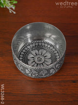 Silver Oxidised Thali Set - 11.5 Inch Wl3268-2 Meenakari Trays & Plates