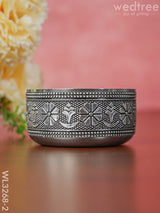 Silver Oxidised Thali Set - 11.5 Inch Wl3268-2 Meenakari Trays & Plates