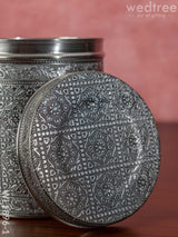 Silver Oxidized Dabba - Wl1896-1 Containers