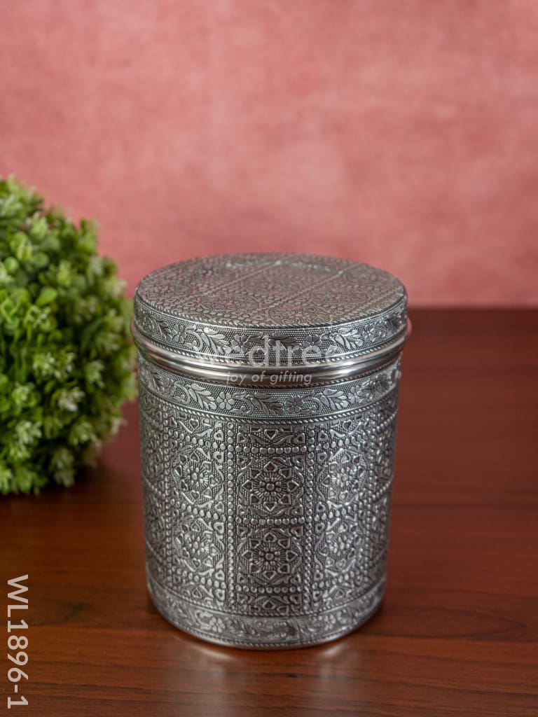 Silver Oxidized Dabba - Wl1896-1 Containers