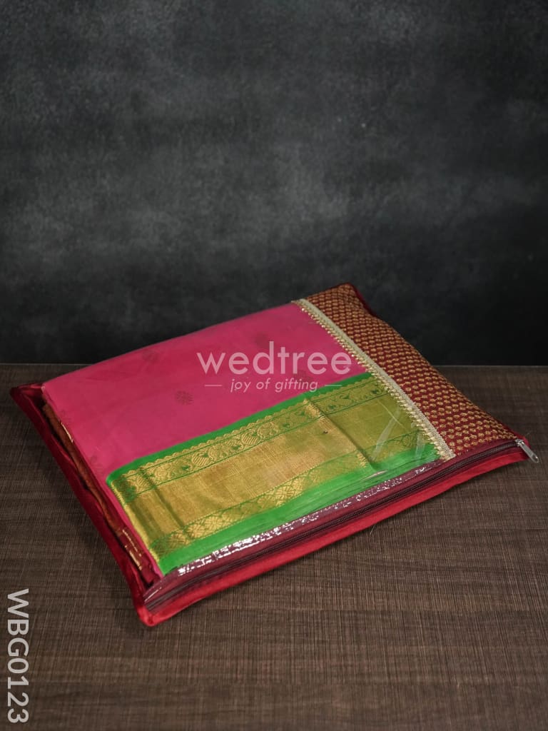 Single Saree Cover With Embroidered Chumki - Wbg0123 Bags