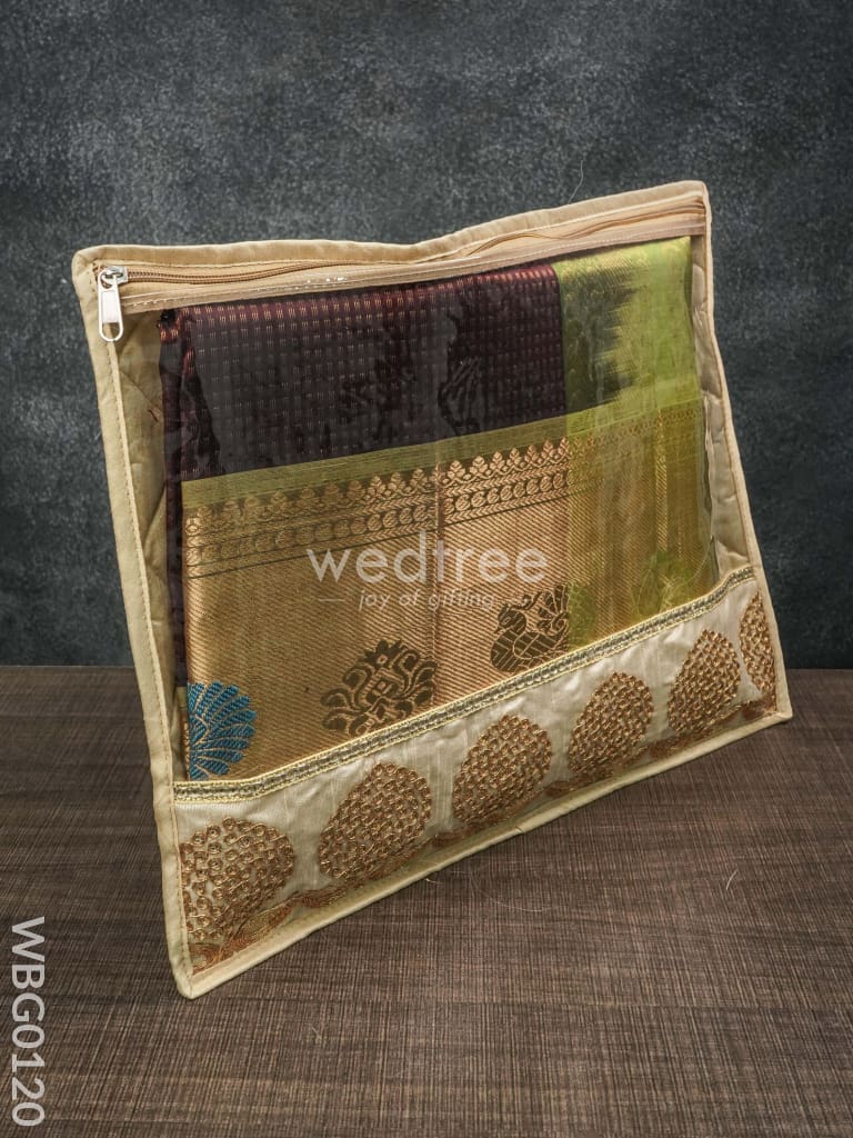 Single Saree Cover With Floral Embroidery - Wbg0120 Bags