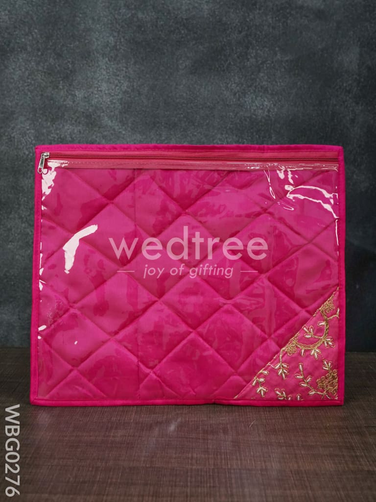 Single Saree Cover With Floral Embroidery - Wbg0276 Bags