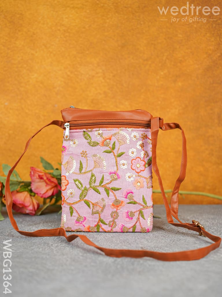 Sling Bag With Embroidery - Wbg1364 Favor Bags