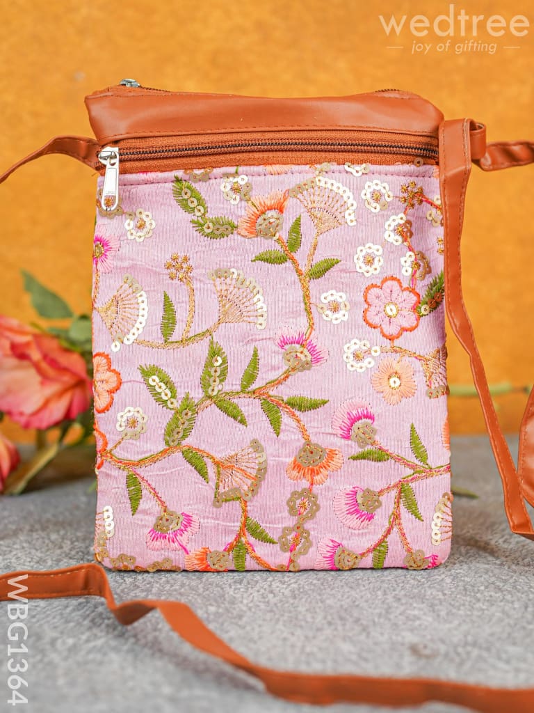 Sling Bag With Embroidery - Wbg1364 Favor Bags