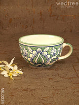 Soup Mug - Green Mughal (Hand Painted) Set Of 2 Wl0234 Ceramics