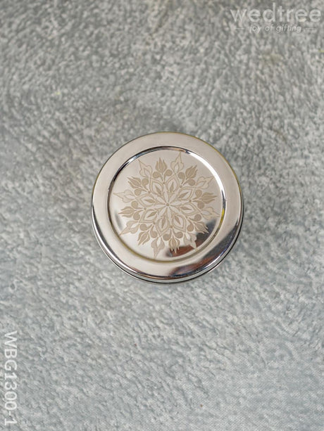 Stainless Steel Poori Box With Floral Prints - Wbg1300 Small Dining Essentials