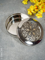 Stainless Steel Poori Box With Floral Prints - Wl3905 Dining Essentials