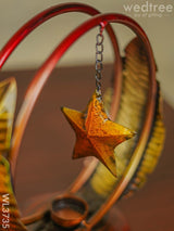 Star In Ring T Light Holder - Wl3735 Metal Decor Utility