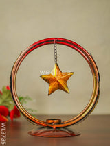 Star In Ring T Light Holder - Wl3735 Metal Decor Utility