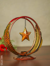 Star In Ring T Light Holder - Wl3735 Metal Decor Utility