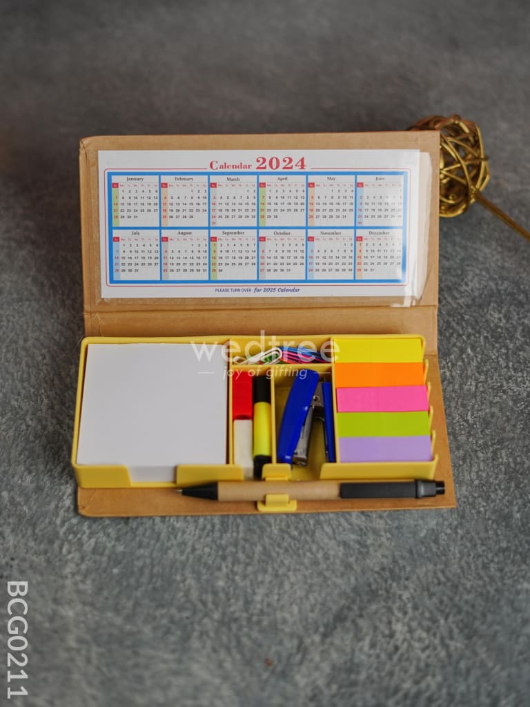 Stationery Organizer With Calendar 2024 - Bcg0211 Office Utility