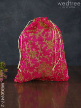 String Bag With Floral Embroidery - Wbg0947 Bags