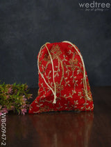 String Bag With Floral Embroidery - Wbg0947 Bags