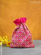 String Bag With Embroidery Work (11 X 8) - Wbg1360-4 Favor Bags