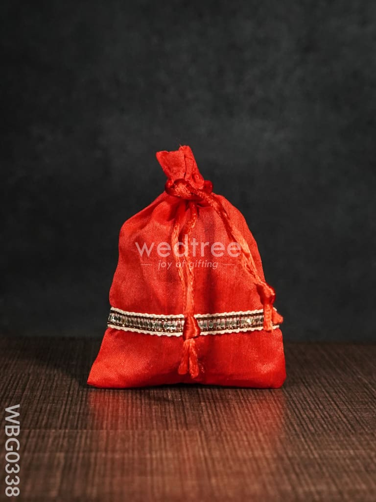 String Bag With Lace -3 X 4Inches - Wbg0338 Bags