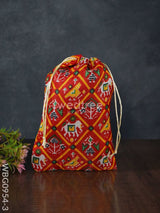 String Bag With Patola Prints - Wbg0954 Bags