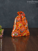 String Bag With Patola Prints - Wbg0954 Bags