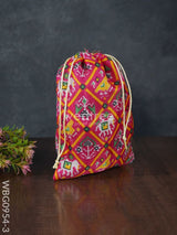 String Bag With Patola Prints - Wbg0954 Bags