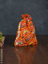 String Bag With Patola Prints - Wbg0954 Bags