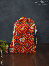 String Bag With Patola Prints - Wbg0954 Bags