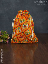 String Bag With Patola Prints - Wbg0954 Bags