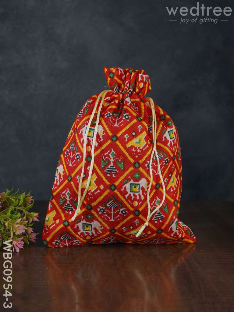 String Bag With Patola Prints - Wbg0954 Bags