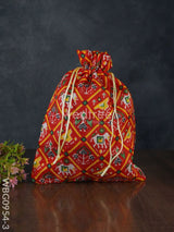 String Bag With Patola Prints - Wbg0954 Bags