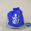 Potli Bag With Lakshmi Motive - Wbg1408 Blue Bags