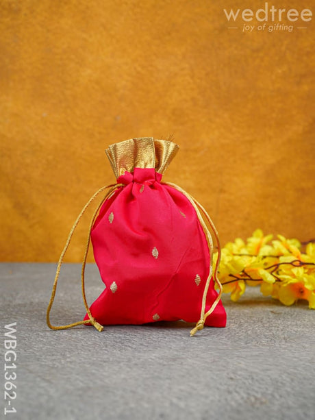 Polyster String Bag - Pink Wbg1362-1 Favor Bags