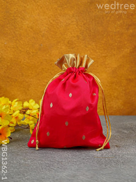 Polyster String Bag - Pink Wbg1362-1 Favor Bags