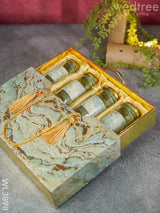 Suitcase Dry Fruit Box With 4 Glass Jars - Wl3898