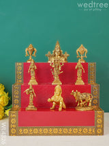 Swarna Golu 3 - Meenakari Padi & Brass Idols Wl4326