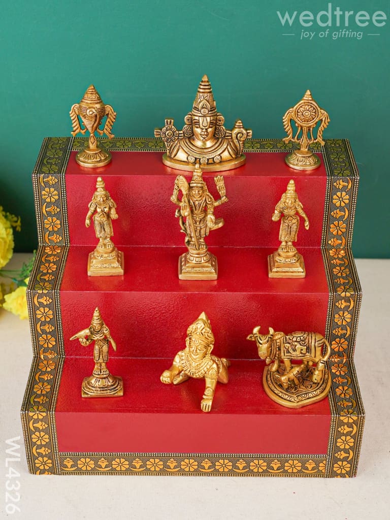 Swarna Golu 3 - Meenakari Padi & Brass Idols Wl4326