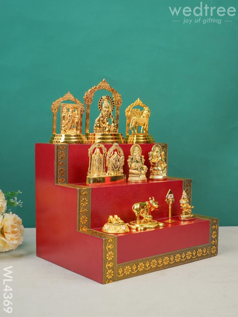 Swarna Golu 4 - Gold Oxidized Padi & Zinc Alloy Murtis Wl4369