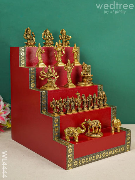 Swarna Golu 5 - Gold Oxidized Padi & Brass Idols Wl4444