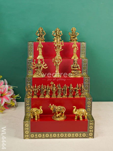 Swarna Golu 5 - Gold Oxidized Padi & Brass Idols Wl4444