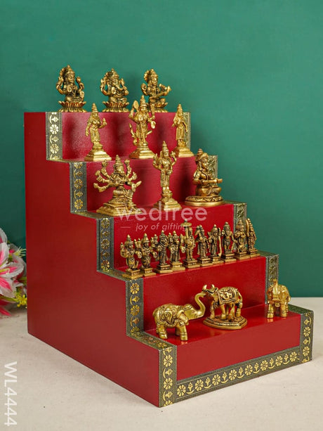 Swarna Golu 5 - Gold Oxidized Padi & Brass Idols Wl4444