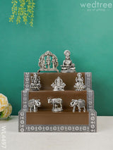 Swarna Golu 6 - Silver Oxidized Padi & Antique Idols Wl4497