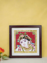 Tanjore Art Photo Frame - Krishna Face Wl4665 Painting