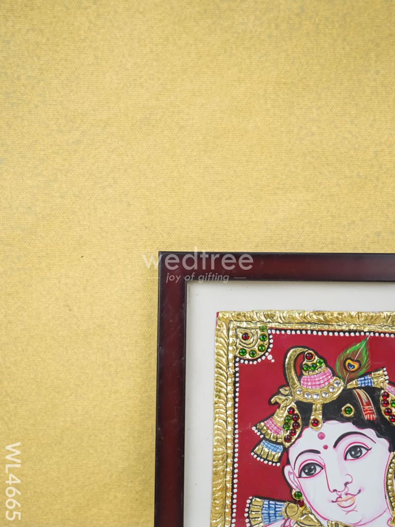 Tanjore Art Photo Frame - Krishna Face Wl4665 Painting